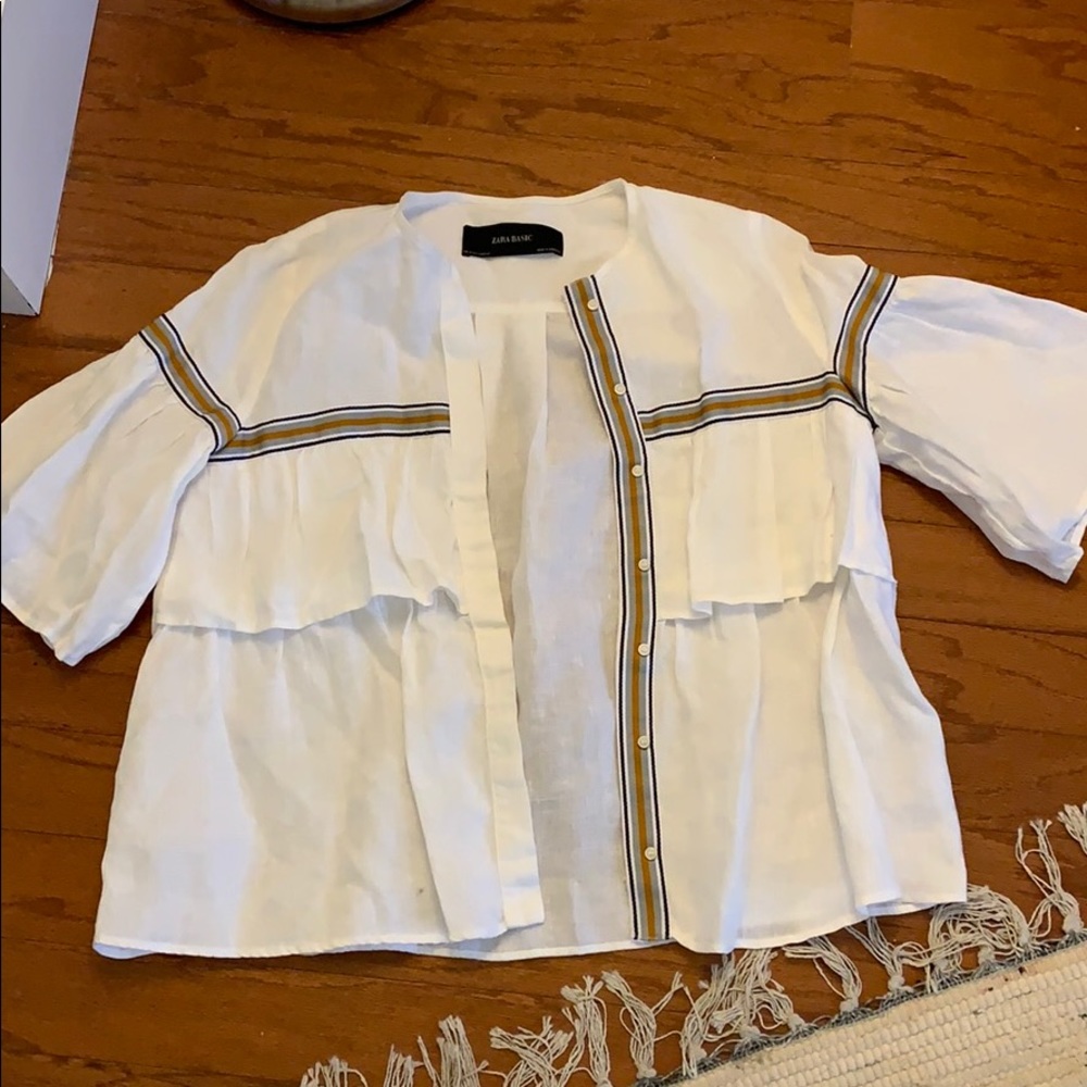 White Zara top